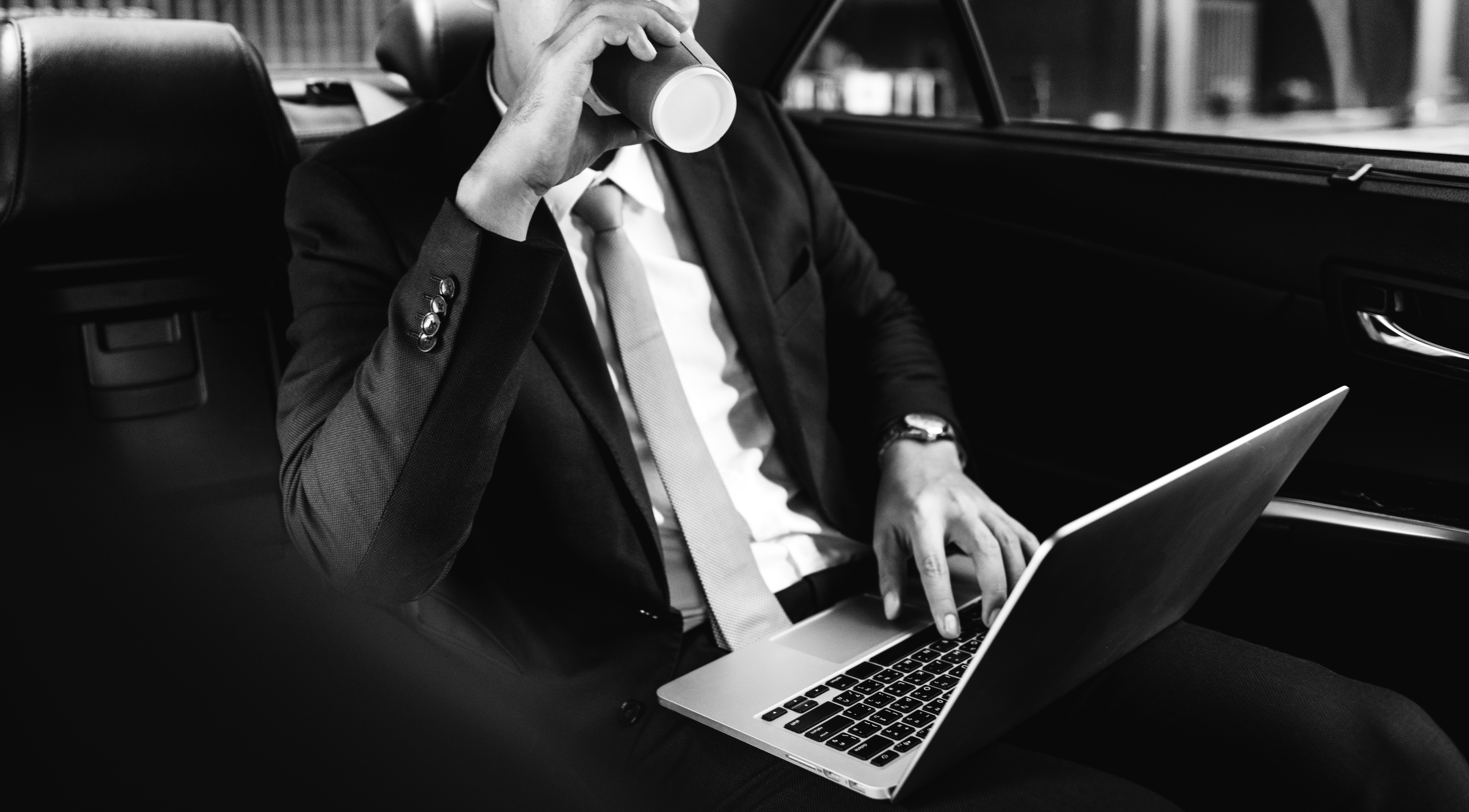 business people drinking some beverage